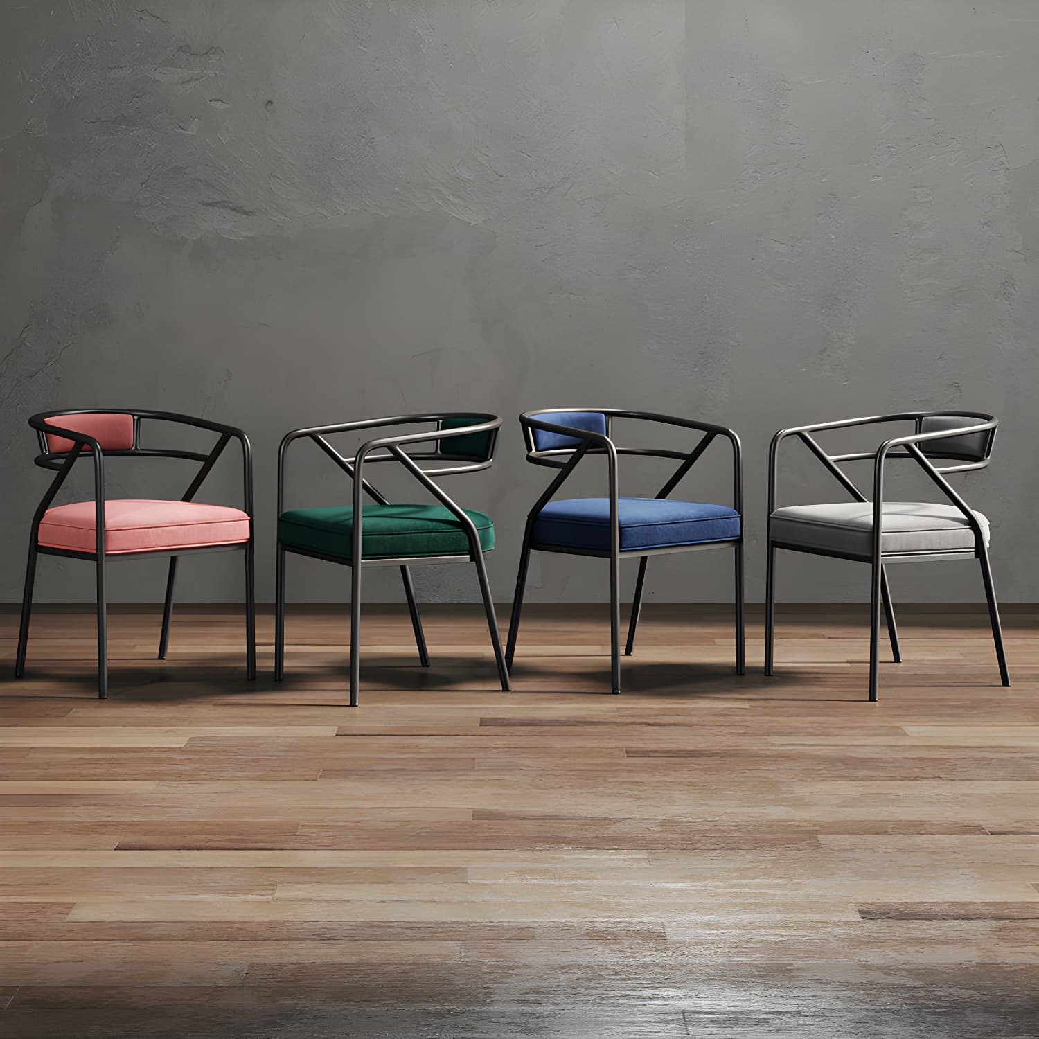 Glam Dining Chair Open Back Upholstered Dining Side Chair with Metal Legs thumbnail 27