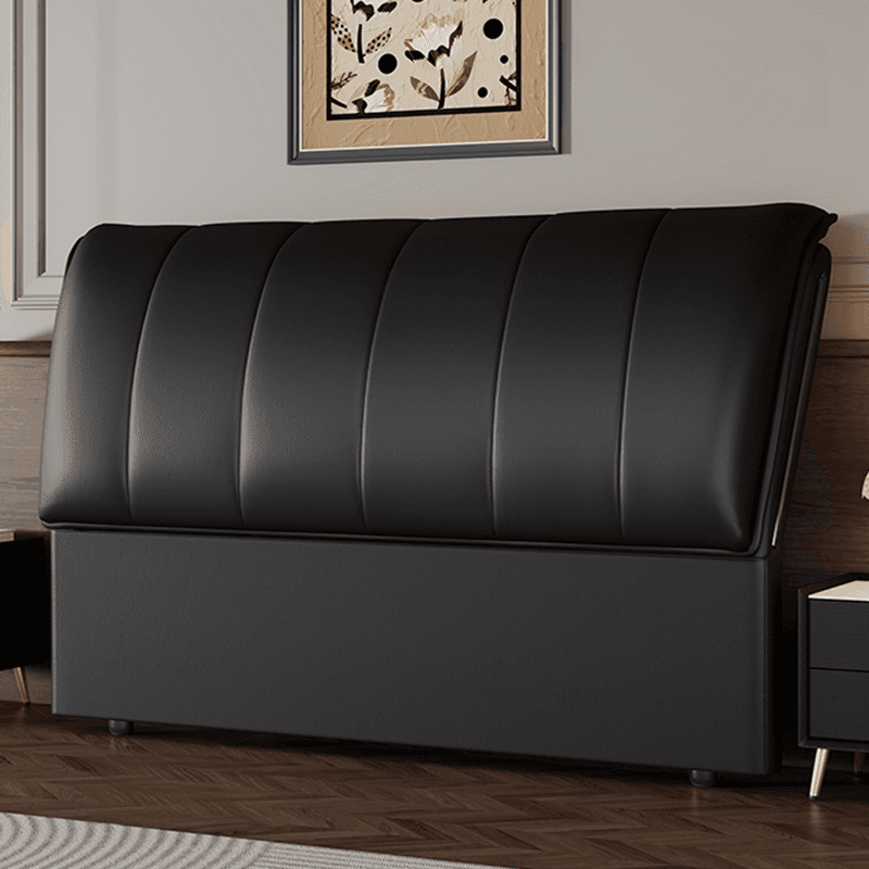 Trendy Panel Headboard in Natural Wood with No Distressing, Rectangle Shape for Queen/Full Bed, Featuring Sponge Upholstery and Standard Height thumbnail 2