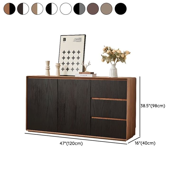 Simplistic Standard/Narrow Sideboard with 3 Drawers, 3 Shelves, Compartment, 2 Doors & Closet thumbnail 22