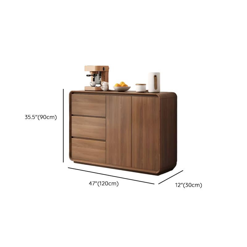 Ground Detached Cocoa Worktop Sideboard with Kitchen Gadget Storage for Culinary Space thumbnail 13