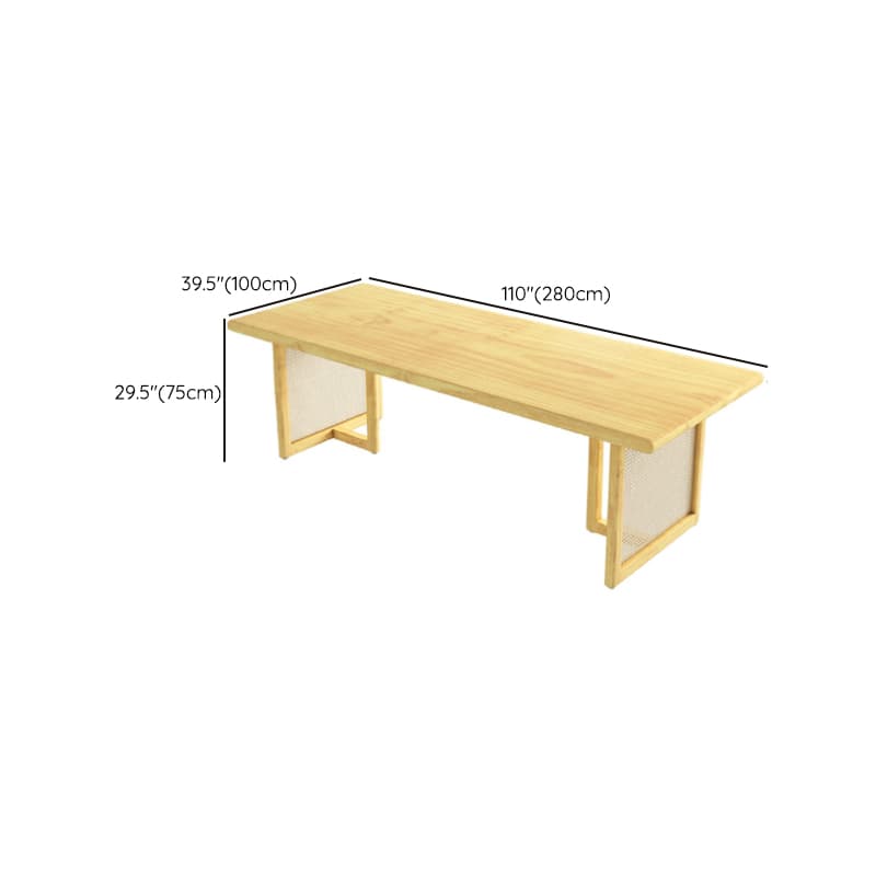 Natural Pine Wood Dining Table Set in Natural Color for 4 People/11 People/Seats 8 thumbnail 18