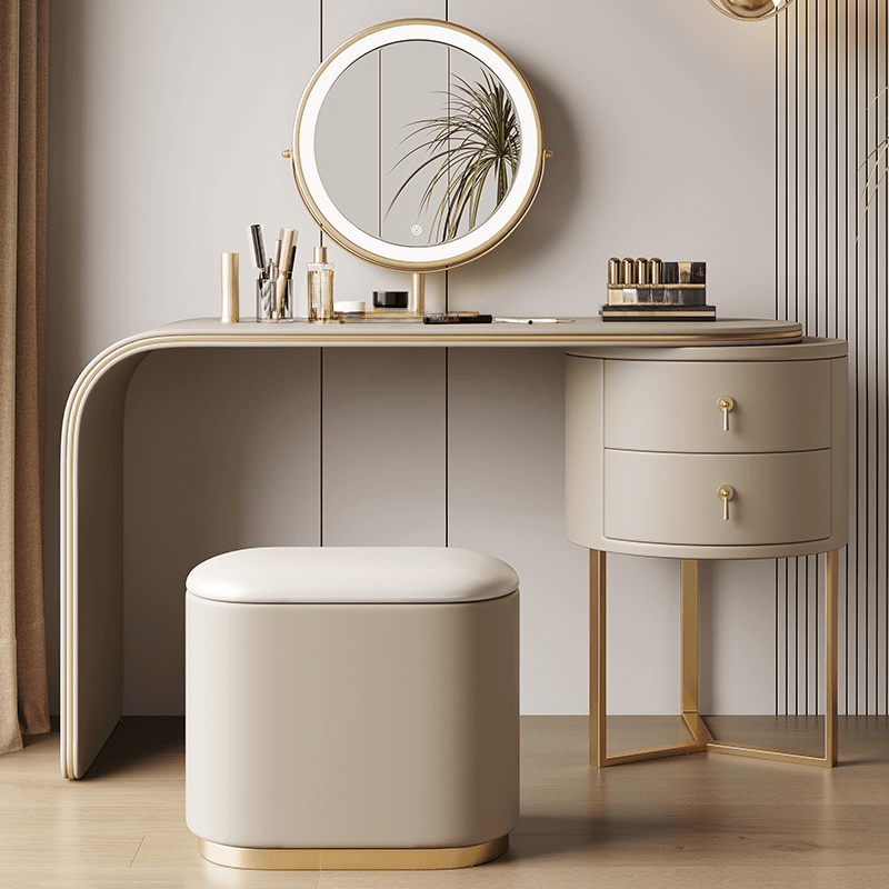 Illuminating Vanity Set with Adjustable Touch & Adjustable Brightness, with Desk thumbnail 1