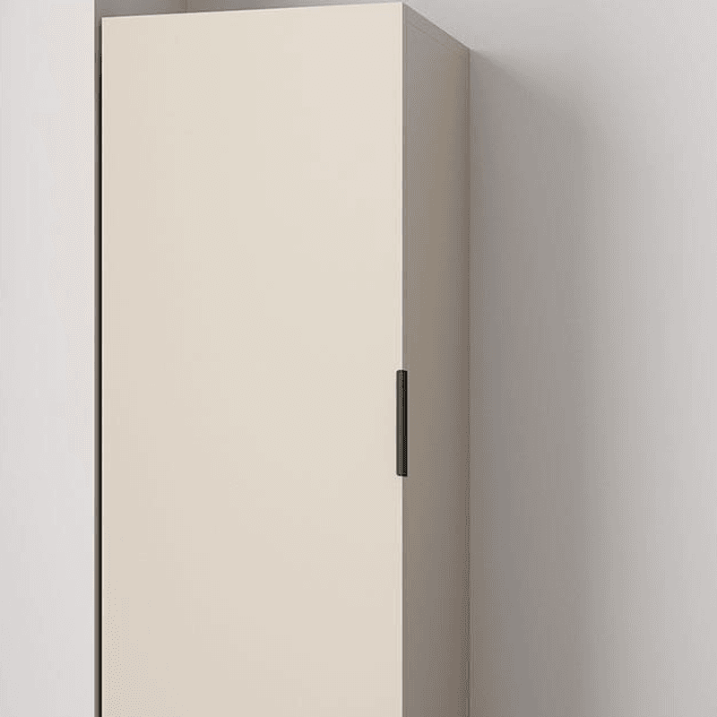 Rectangle Utility Cabinet with Locker, Glass Door, Pull Bars, White/Espresso/Off White Top, Soft Close Drawer, and Light thumbnail 11