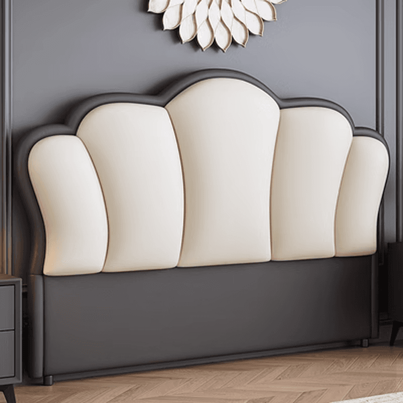 Modish No Distressing Timber Panel Headboard for King/Queen/Full Bed with Sponge Upholstery, Free-standing Installation, and Standard Height thumbnail 3