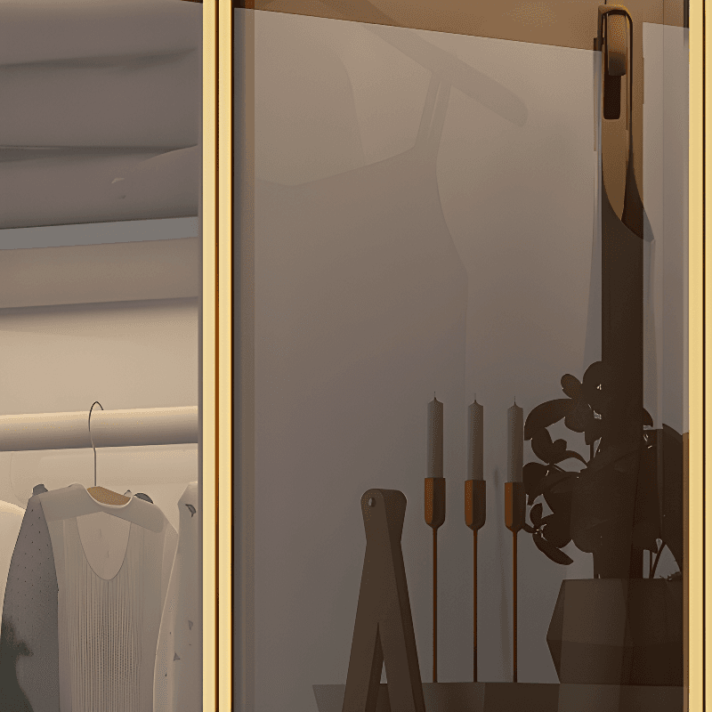 White Trendy Reclaimed Wood Almirah with Soft Close Drawer, Interior Shelves, and Hanging Rod thumbnail 5