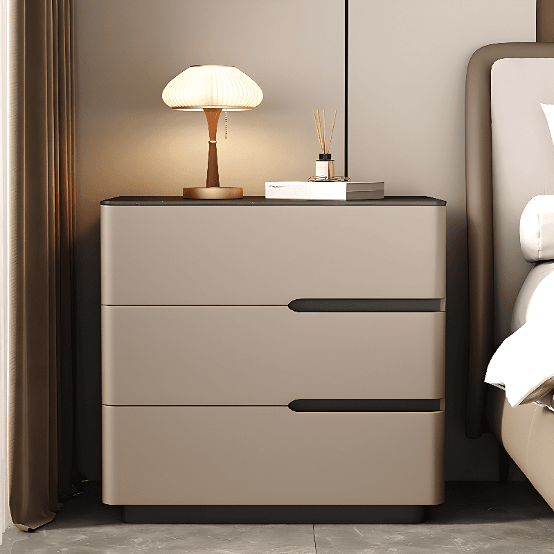 Organic Modern Nightstand With Drawer Organization Featuring Stone Countertop thumbnail 10