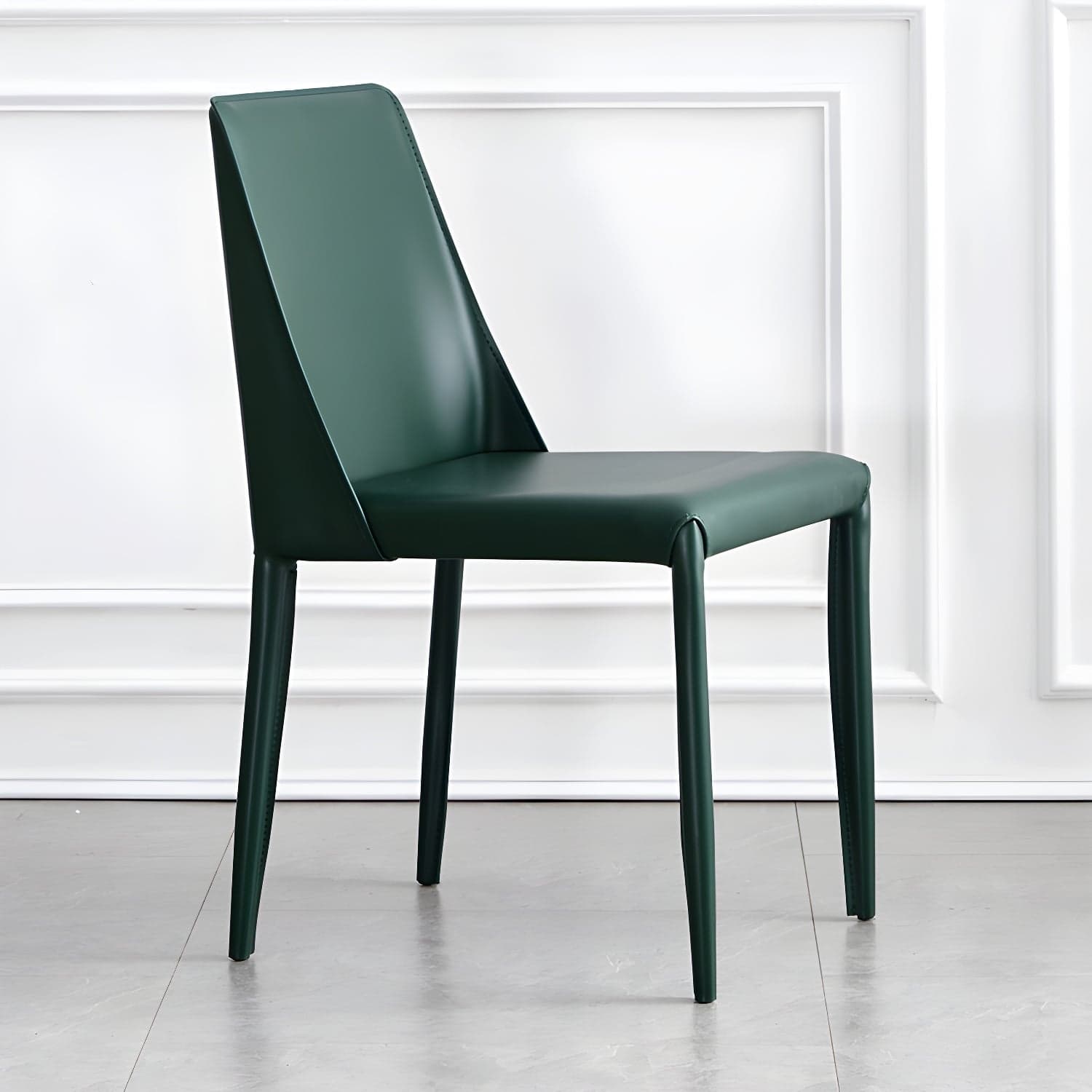 Modern Metal Dining Room Chairs Armless Leather Dining Chair for Restaurant thumbnail 2
