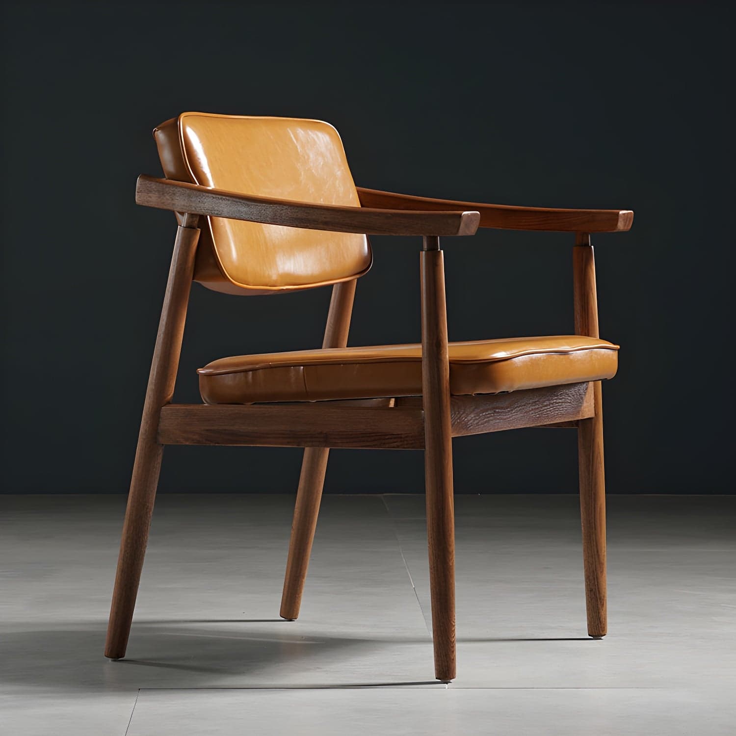 Traditional Style Dining Chairs Kitchen Arm Side Chairs with Wooden Legs thumbnail 3