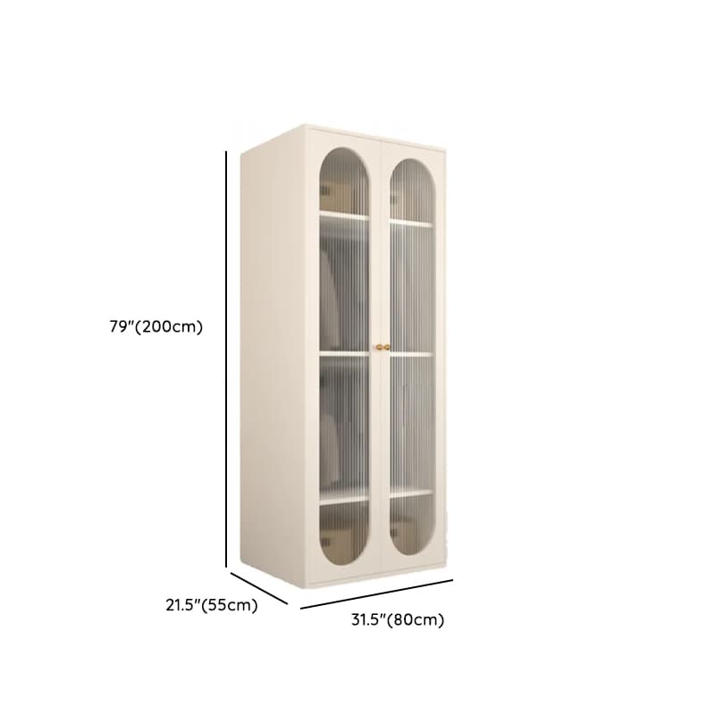 Chalk Casual Unattached Wardrobe with Adaptable Shelf, Soft Close Door, Hanging Rod, and Articulated Mechanism thumbnail 10