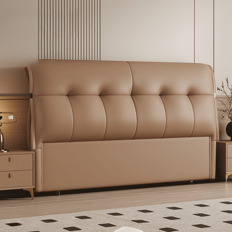 Simplistic Panel Headboard with No Distressing, Piled Tufted Rectangular Design for King/Queen/Full Bed, Sponge Upholstery Fill, Standard Height thumbnail 6