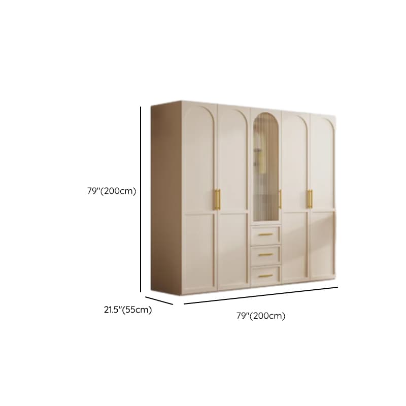 Simplistic White Detached Almirah with 3 Drawers, Interior Shelves, and Hinged Door thumbnail 17