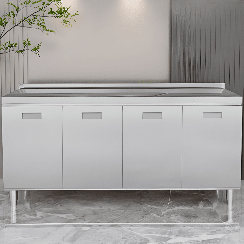Minimalist Standard/Narrow Metal Buffet Table Kitchen Cupboards with 3 Shelves & 4 Doors/3 Doors/2 Doors thumbnail 6