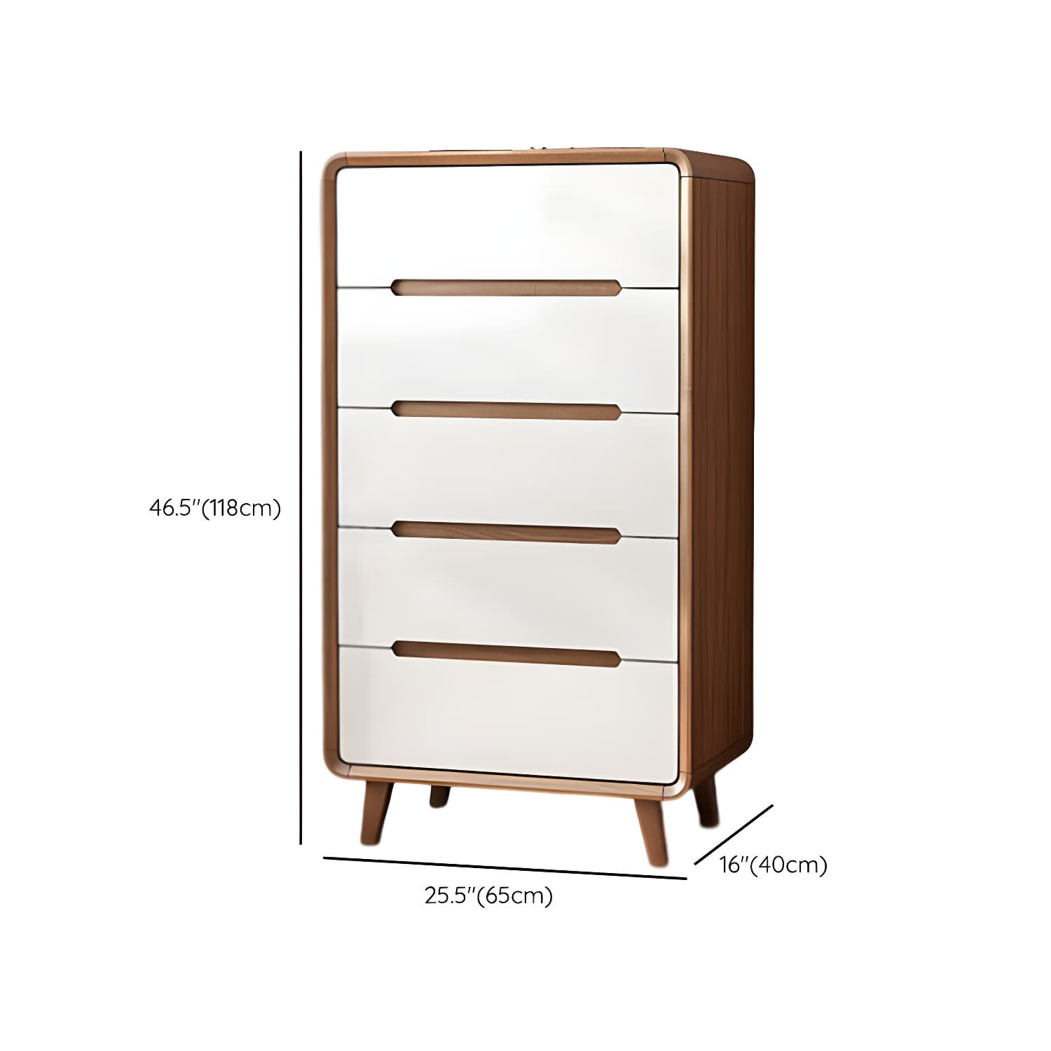 Modern Solid Wood Dresser with Narrow Profile and Drawers in Natural Finish thumbnail 29