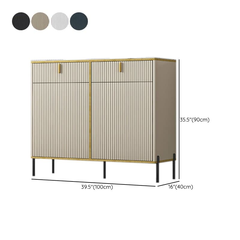 Free Standing Stone Wet-resistant Utility Storage Cabinet with 12 Interior Shelves & 3 Cabinets Living Room thumbnail 18