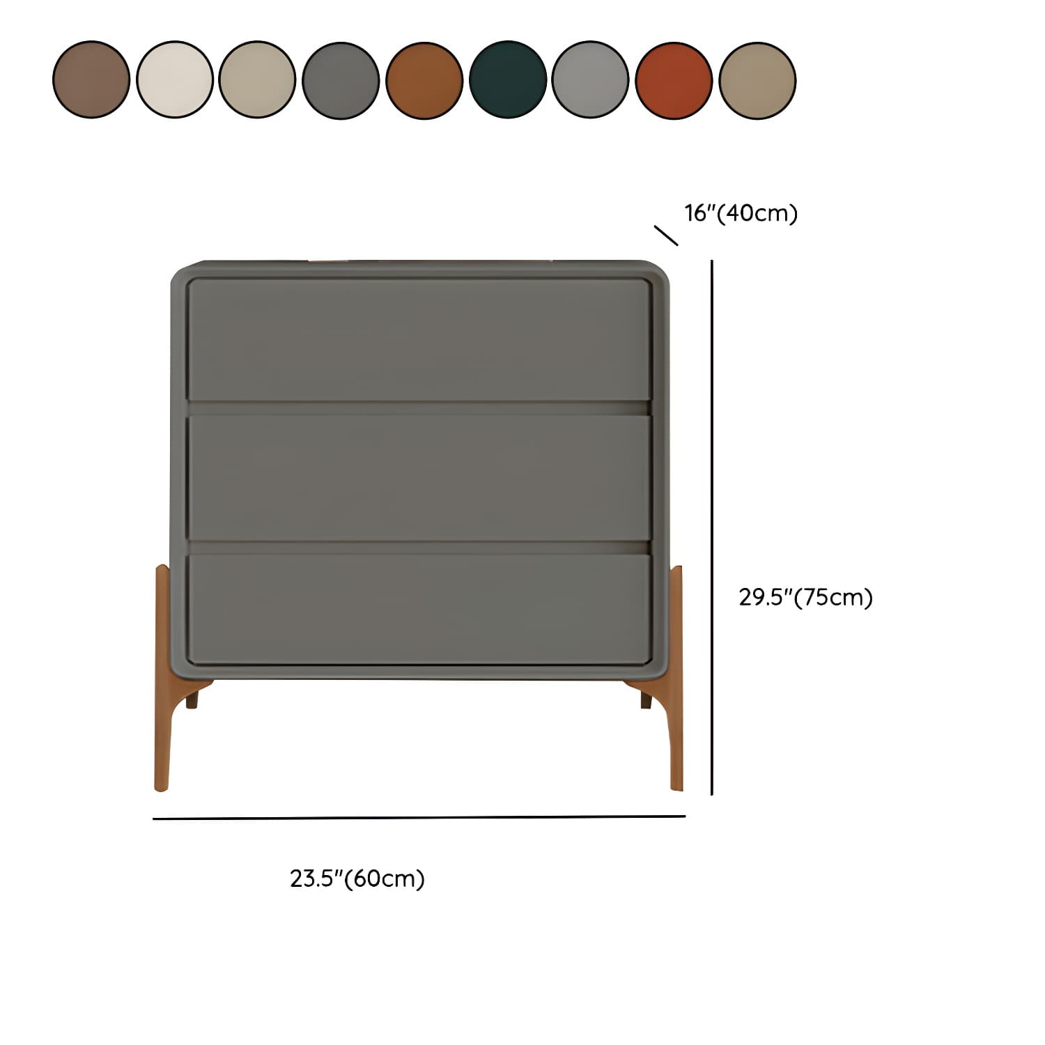 Modern Oak Wood And Leather Exterior Bachelor Chest with Soft-Close Drawers - Vertical Orientation - image 19