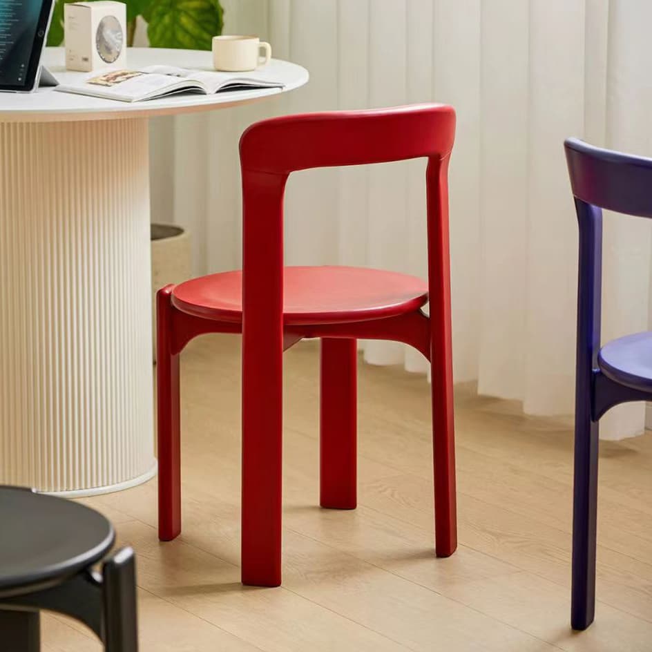 Framed Stable Orange/Green/Blue Solid Wood Side Chair with Foot Pads in a Modern Style thumbnail 10