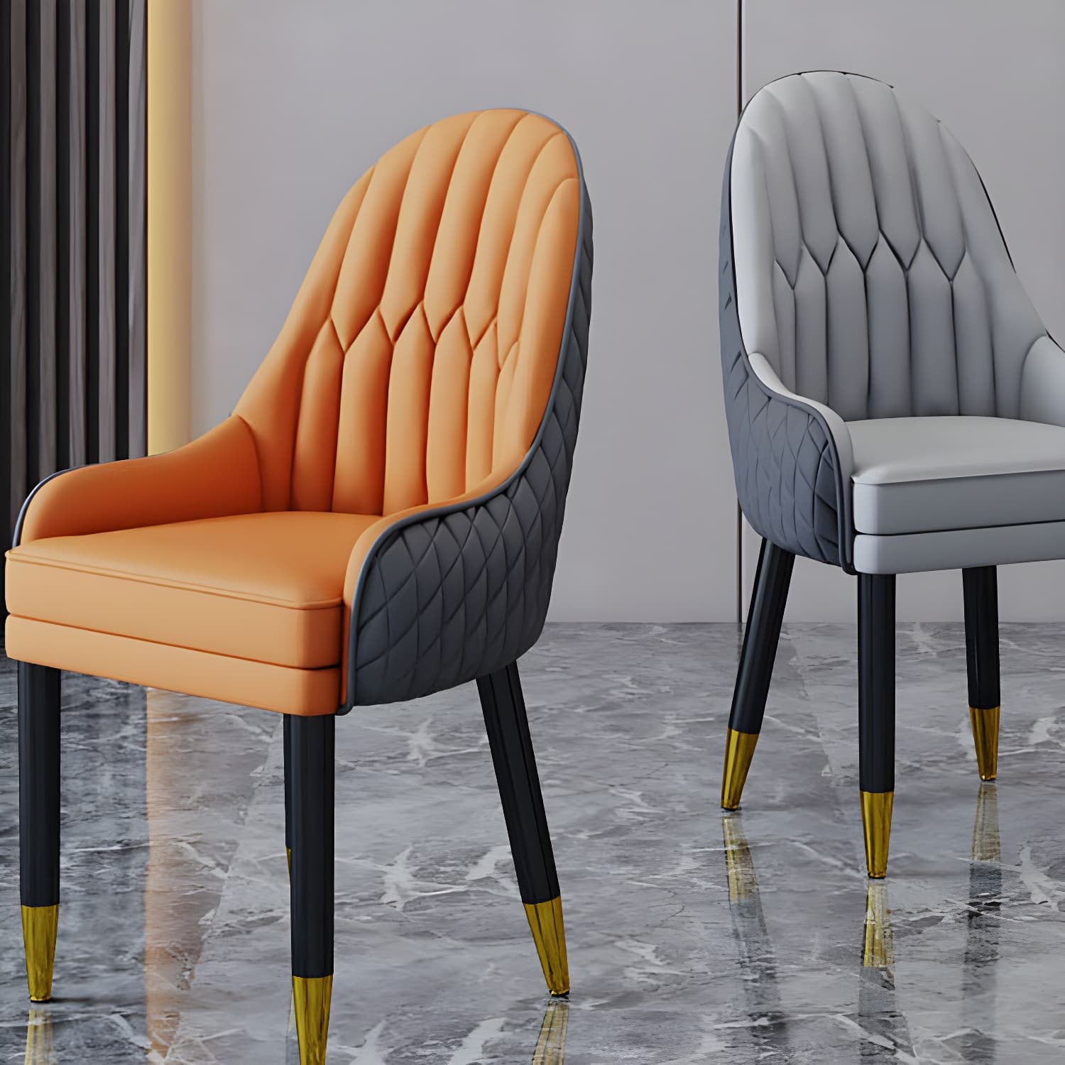 Scandinavian Indoor Arm Chair Upholstered Parsons Back Wood Dining Room Chair thumbnail 24