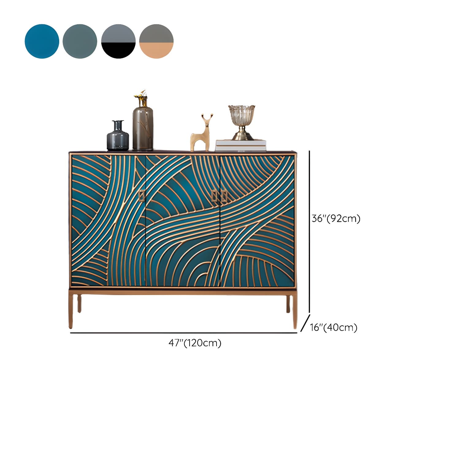 Industrial Accent Cabinet with Cup Pulls Doors and Straight Legs thumbnail 15