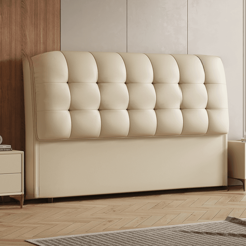 Simplistic Style Panel Headboard with No Distressing, Piled Tufted Rectangular Design for Queen/Full/Twin XL Bed, Featuring Sponge Upholstery and Standard Height thumbnail 1