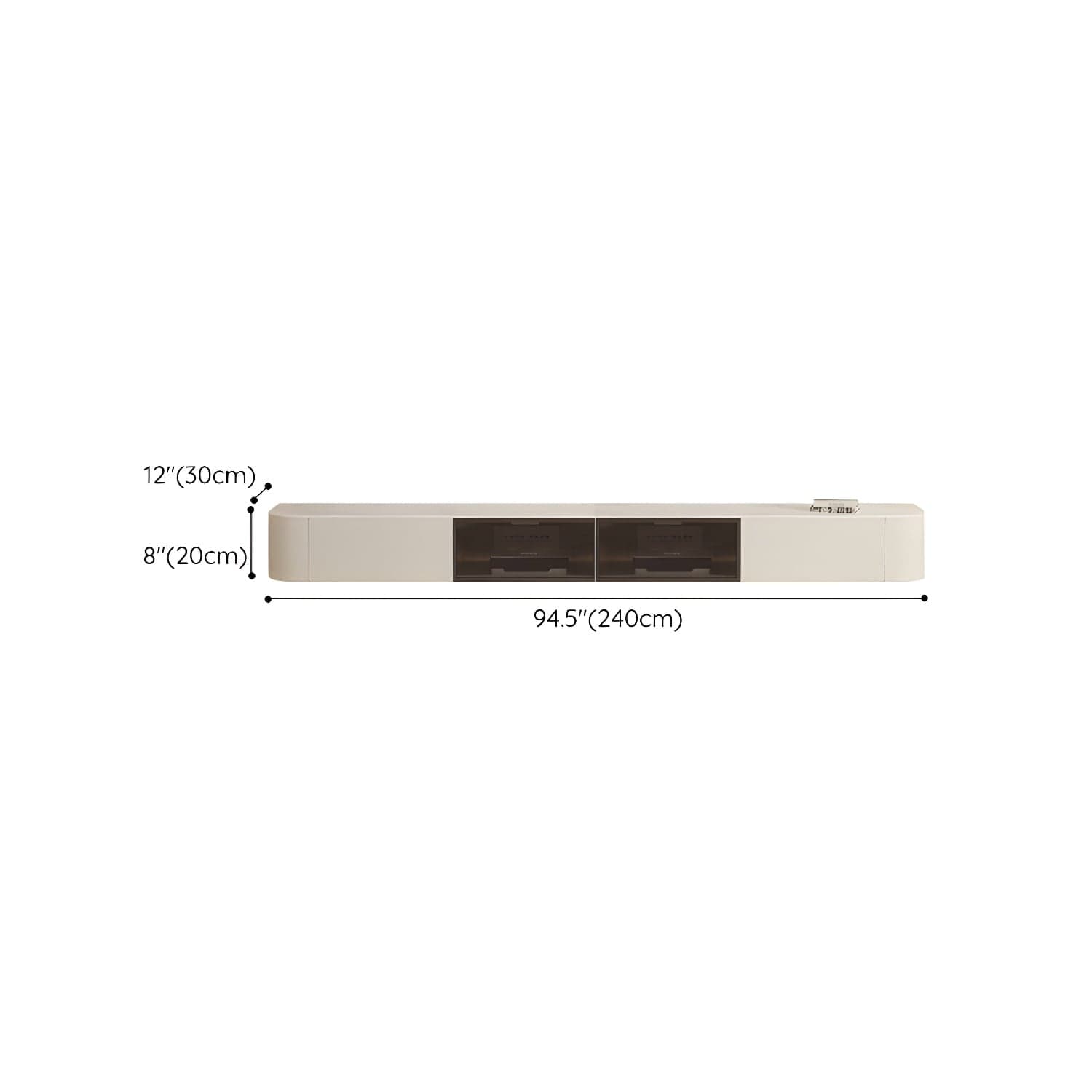 Modern White TV Media Stand Floating TV Stand Console with Drawers for Living Room thumbnail 18