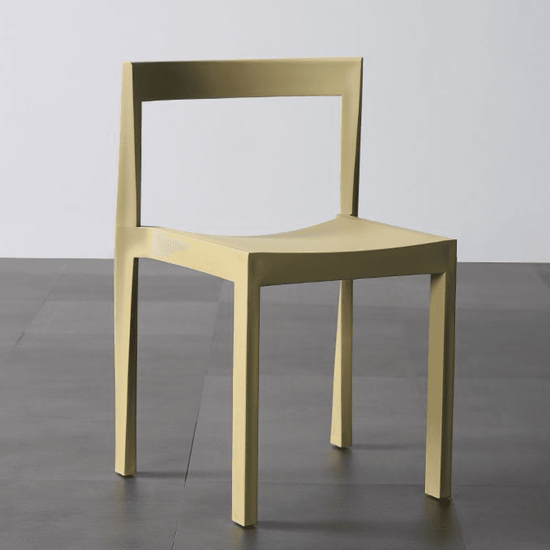 Simplistic Side Chair with Cerulean/Olive Green/Crimson Polymer Legs and Stackable Uncovered Back thumbnail 5