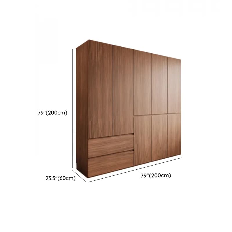 Acorn Minimalist Laminate Independent Wardrobe Closet with Soft Close Drawer, Soft Close Door, and Interior Shelves thumbnail 14