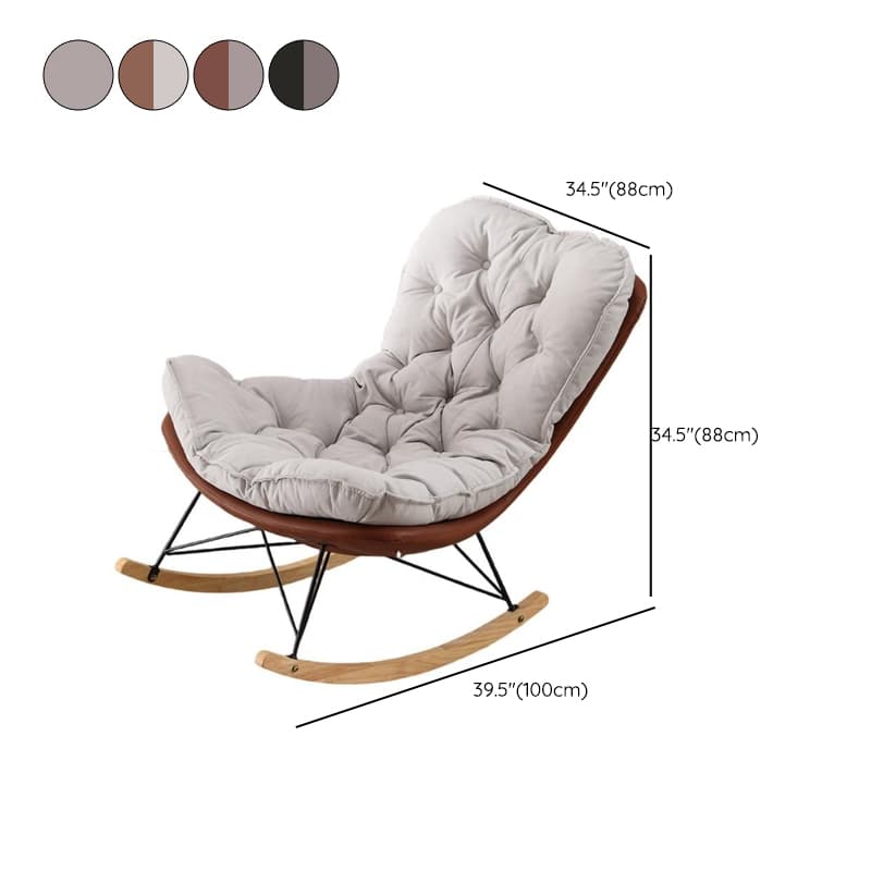 Modish Upholstered Rocking Accent Chair thumbnail 16