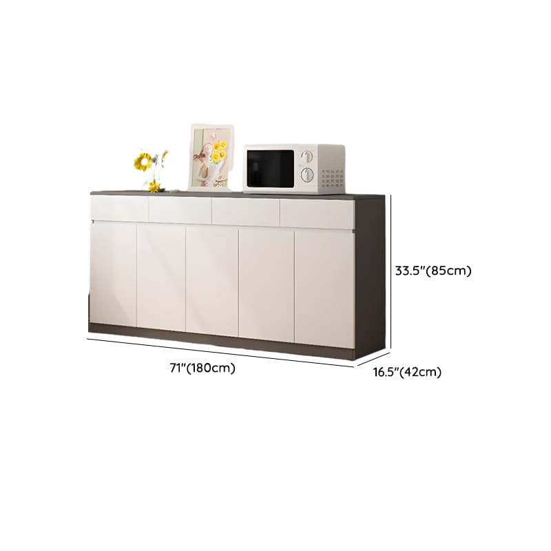 Simple Sideboard with Multiple Drawers, Closet Cabinet, Standard and Narrow Sizes, 1 or 2 Shelves, Wood Countertop, 2 to 5 Doors thumbnail 27