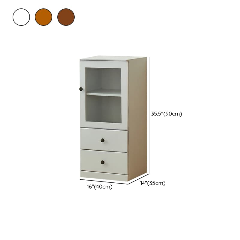 Modish Timber Console Dresser with 3/4/5 Drawers, Hutch Cabinets, and 2 Interior Shelves in Vertical Orientation thumbnail 13
