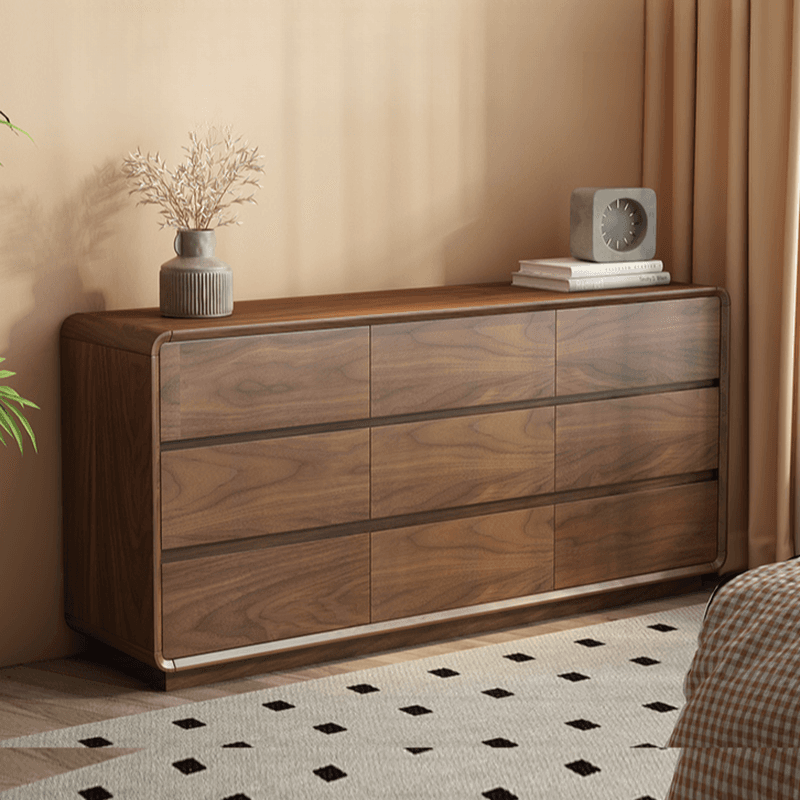 Cocoa Casual Rubberwood Double Dresser/Lingerie Chest with 9 Drawers/6 Drawers/8 Drawers Horizontal/Vertical thumbnail 1