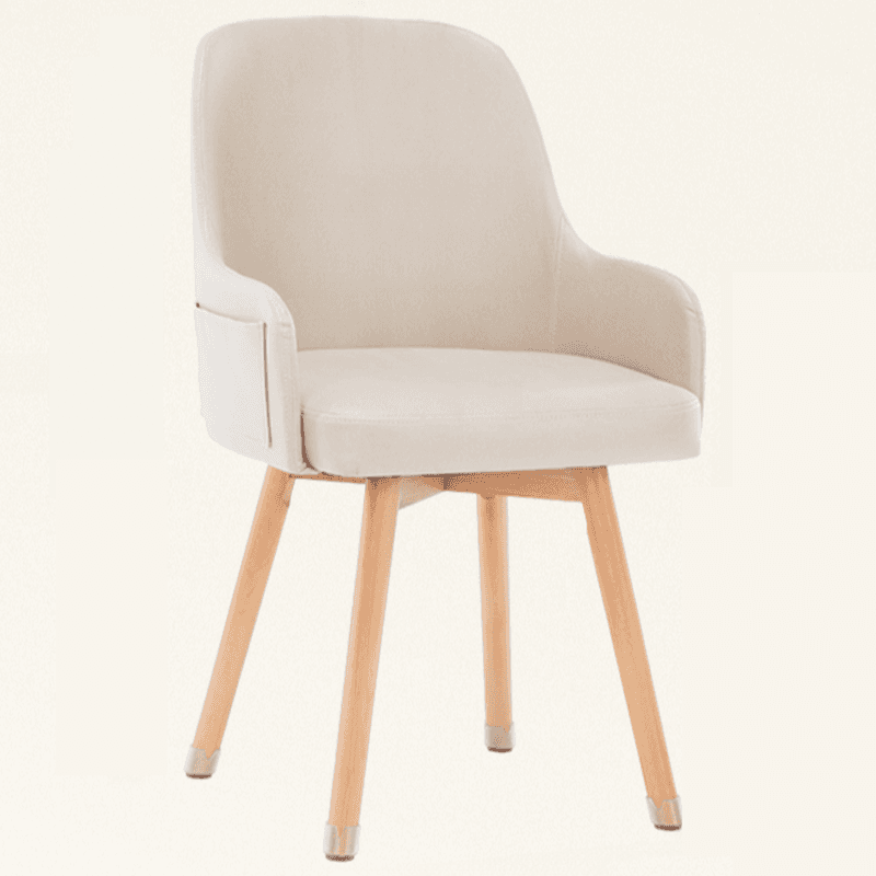 Rotatable/Non-Rotatable Steady Outlined Upholstered Arm Chair for Dinette with Solid Back and Foot Pads in a Modish Style thumbnail 16