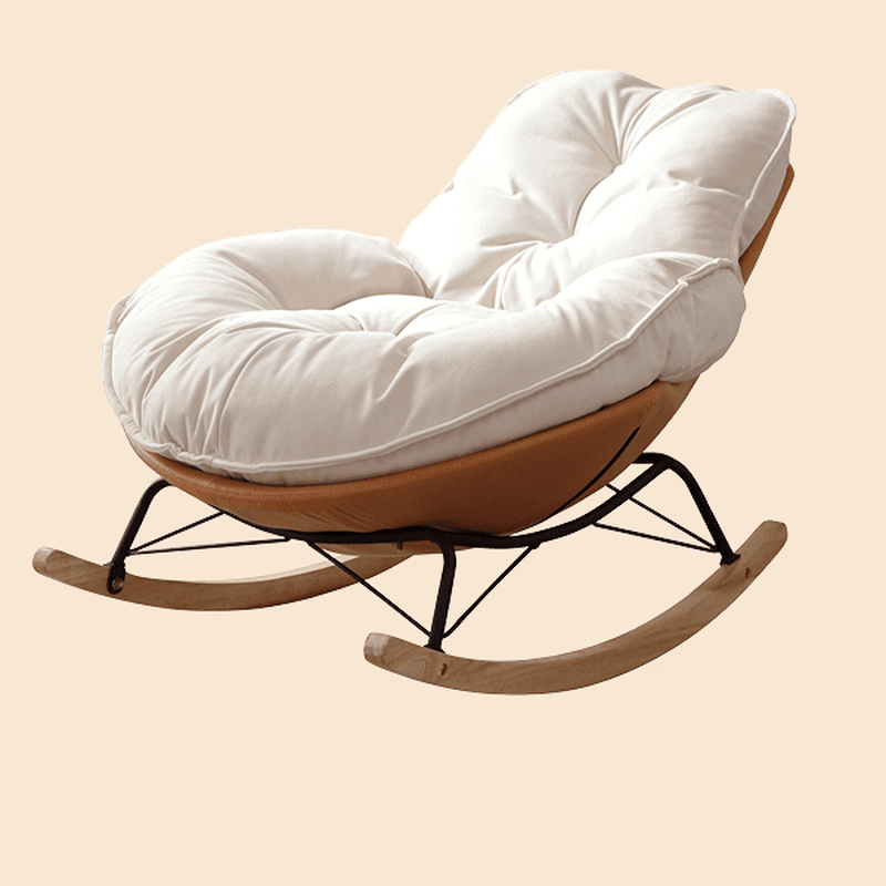 Chalk Simple 2 Piece Set Rocking Chair with Ottoman, Scratch-tolerant and Padded Upholstery thumbnail 11