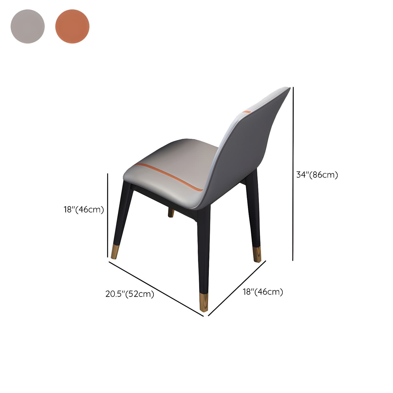 Modern 1/4/5/7 Pieces Dining Furniture Stone Round Dining Chairs Set in White thumbnail 7