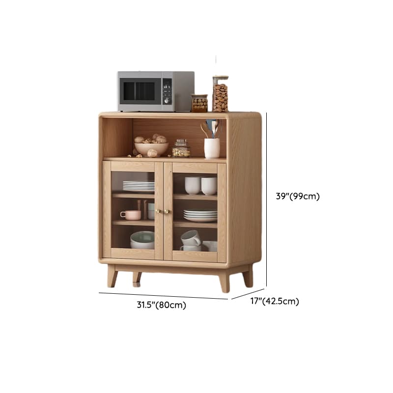 Unfinished Color Microwave Shelf Cabinet with Stemware Stand, Self-supporting in Culinary Space, Flooring Design, Kitchen Appliance Organizer, and Worktop Countertop thumbnail 8