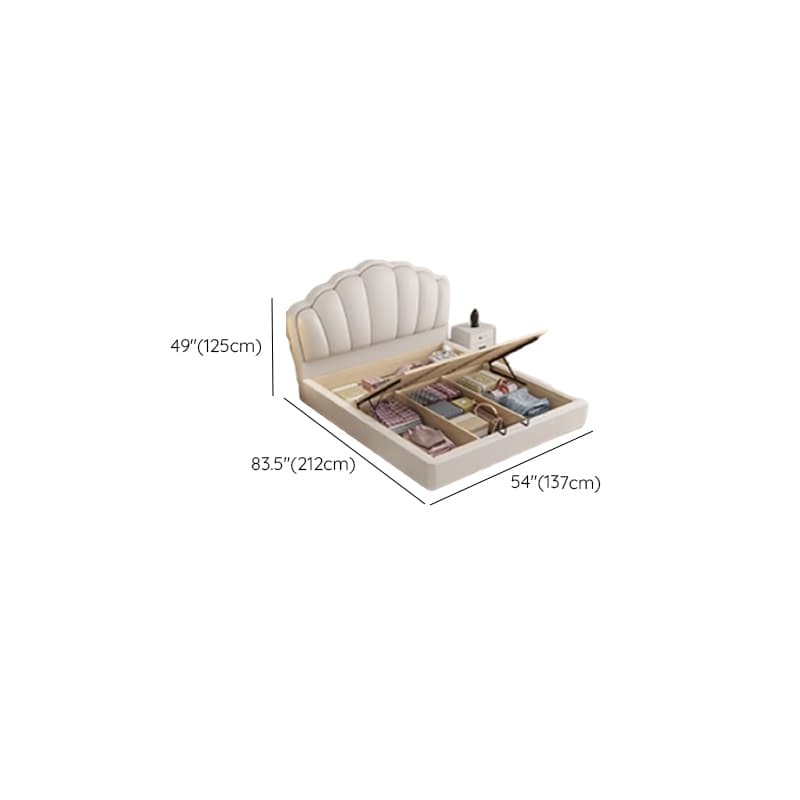 Storage Included with 3 Storage Boxes, Natural Wood Frame, Storage Drawer, Panel Headboard, and Sponge Upholstery thumbnail 10