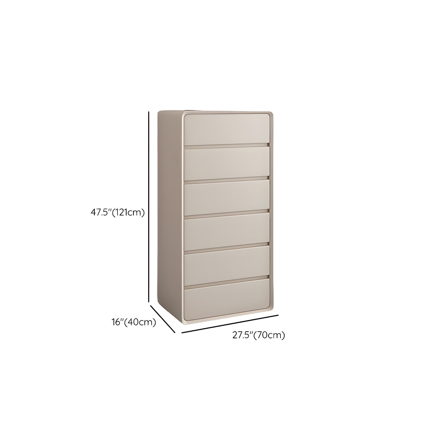 Narrow Modern White Wood Dresser with Soft Close Drawers for Living Room thumbnail 20