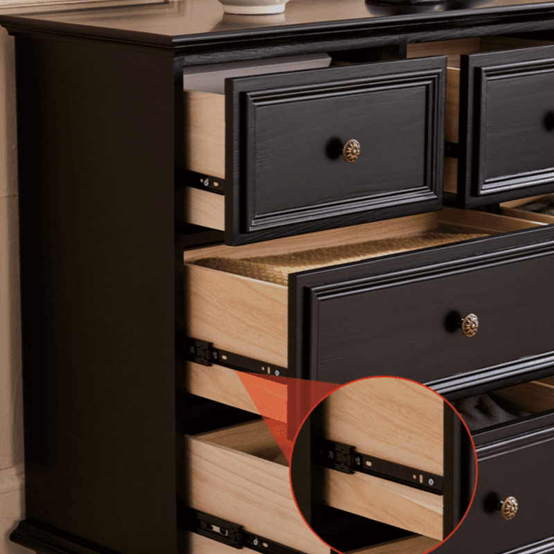 Casual Natural Wood Console Dresser/Semainier with 5/7/9 Drawers in Horizontal/Vertical Orientation thumbnail 8