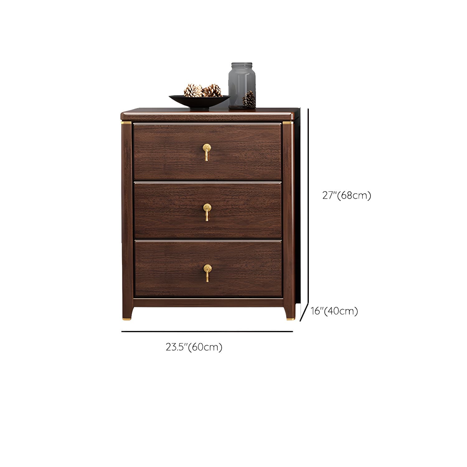 Mid Century Modern Chest Wood Rectangular Chest in Walnut Finish thumbnail 16
