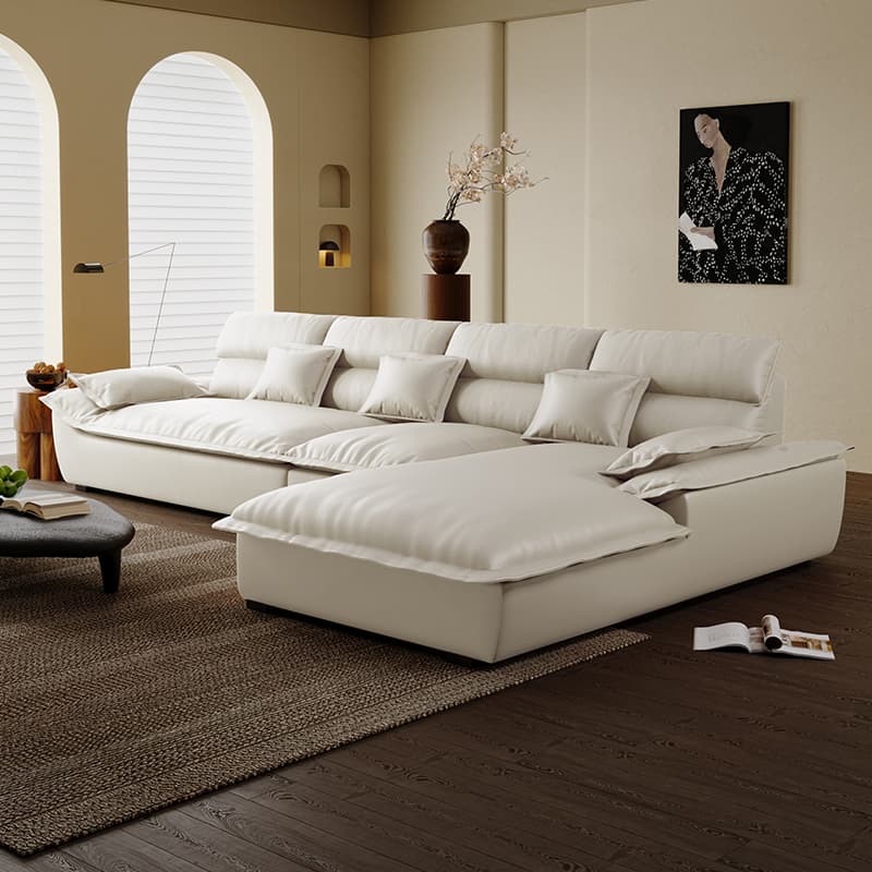 Modern Simple Style Midnight Black/Sepia/Chalk L-Shape Sofa Recliner Seats 5 thumbnail 8