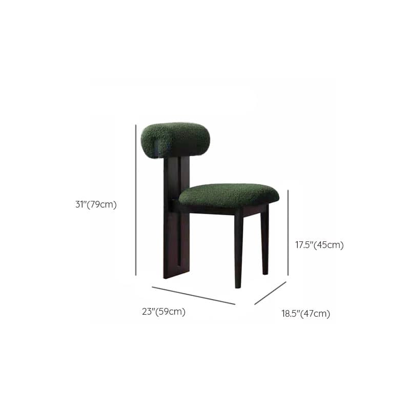 Modern Upholstered Armless Kitchen & Dining Chair, Open Back, Wood Ash, 1 Piece thumbnail 25