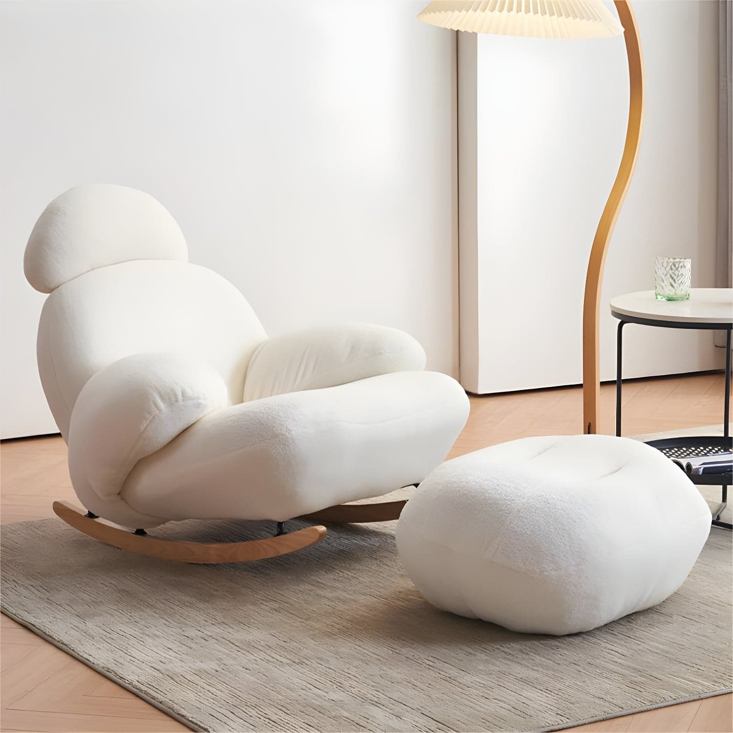 Spindle Living Room Contemporary Reclining Upholstered Rocking Accent Chair thumbnail 9