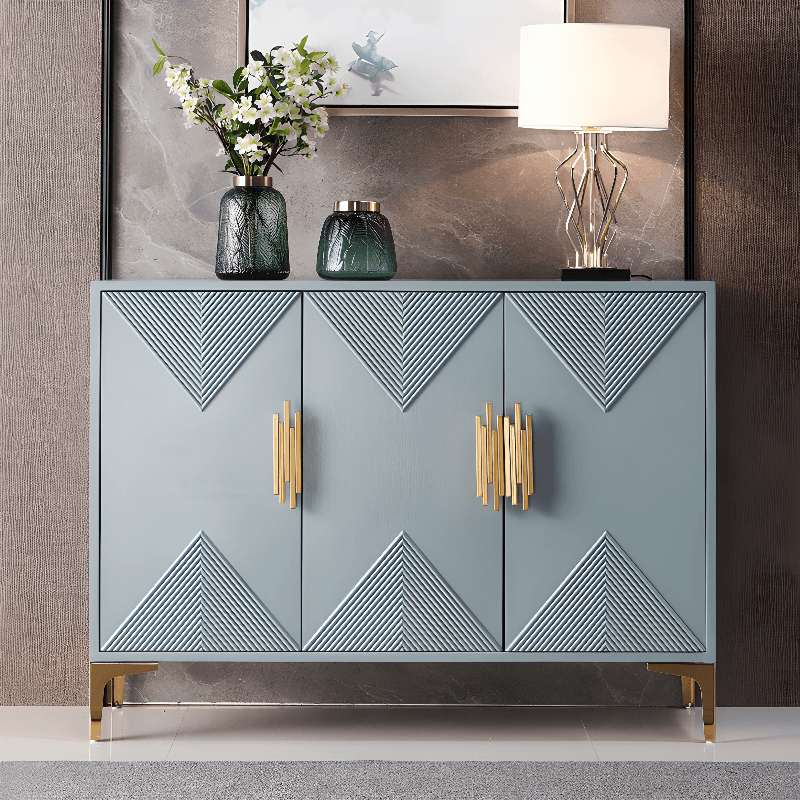 Glamorous Self-supporting Cerulean Accent Cabinet/Accent Chest for Drawing Room thumbnail 4