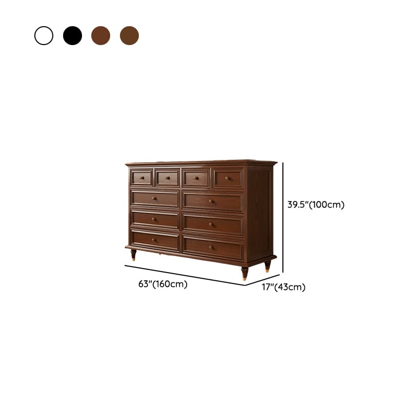Trendy Raw Wood Console Dresser with 8/10/5 Drawers in Horizontal/Vertical Orientation thumbnail 20