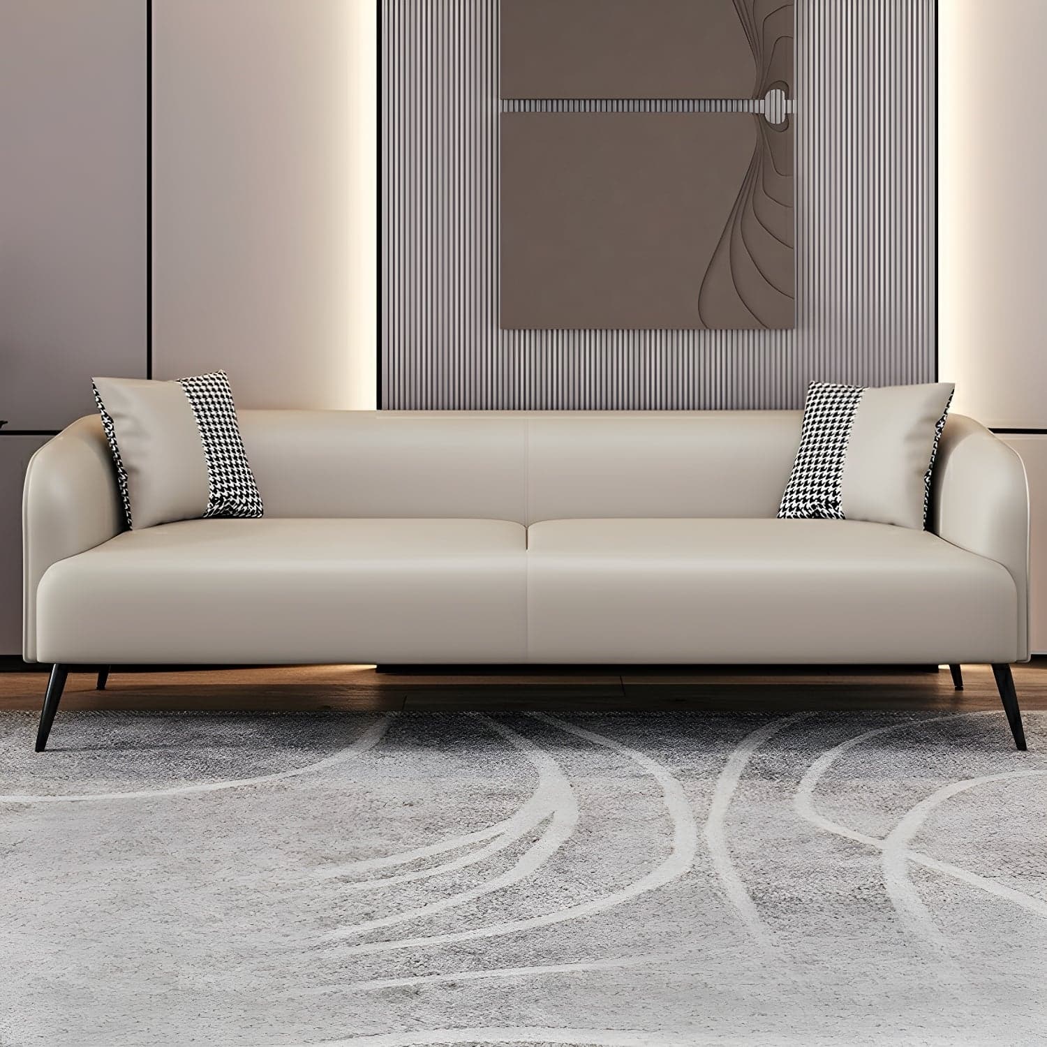 3-Seater Modern 69" L Standard Sofa with Tight Back for Living Room thumbnail 8