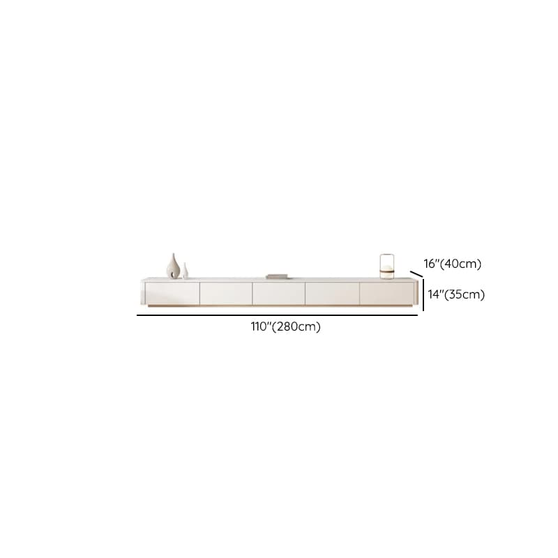 Ivory Rectangular Wall-supported TV Stand with 6 Drawers/5 Drawers thumbnail 35