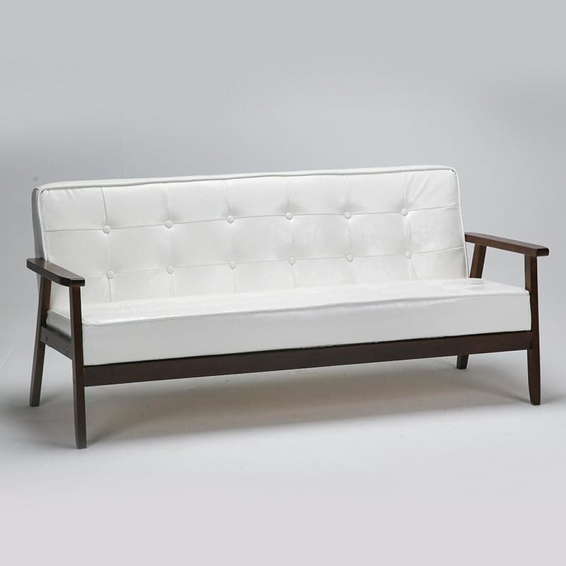 Modern Wood Frame Tufted Back Sofa with Cotton Seat Sleek and Stylish Seating thumbnail 8