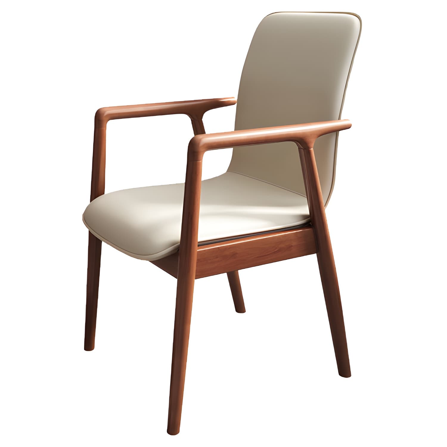 Modern Style Chair Dining Arm Chairs with Wooden Legs for Kitchen thumbnail 13