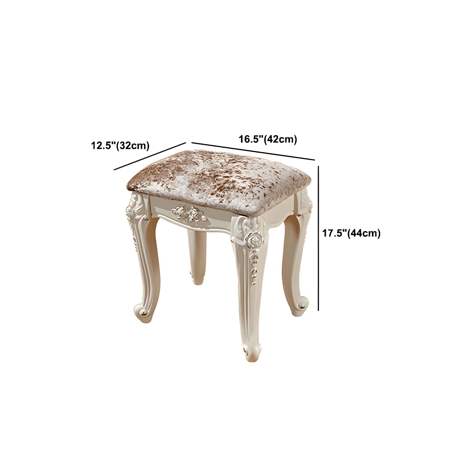 Victorian 33.4"/41.3" Wide Wood 4 Drawers Mirrored Makeup Vanity thumbnail 21