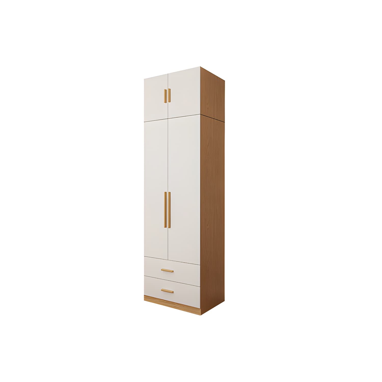 Contemporary Style Wardrobe Wooden Bedroom Closet with Hinged Door thumbnail 12