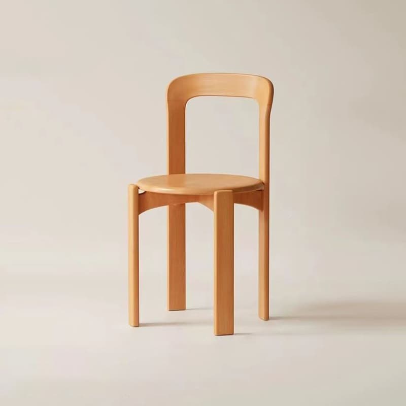 Framed Stable Orange/Green/Blue Solid Wood Side Chair with Foot Pads in a Modern Style thumbnail 5